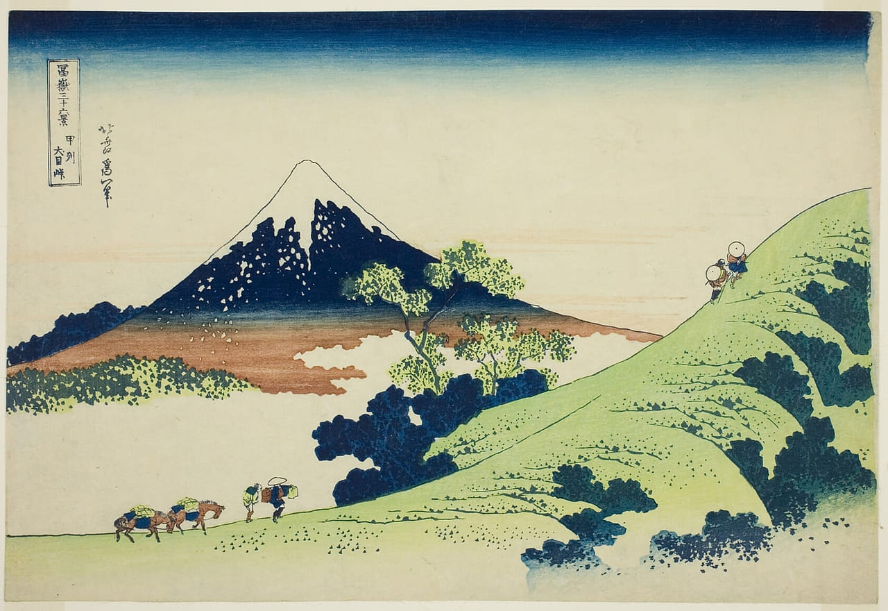 Katsushika Hokusai, Inume Pass in Kai Province
